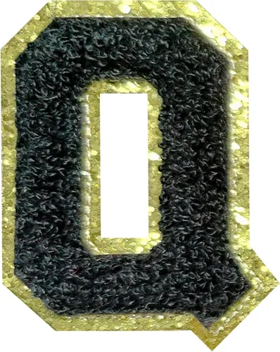 Vista 10 de 4 parches de letras de felpilla negra, parches de letras termo-adhesivas de 2.2", parches de letras de felpilla para ropa (S)