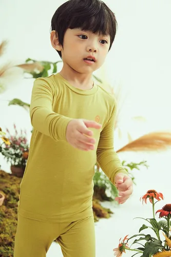 Vista 2 de moimoln - Pijamas unisex para bebés, niños y niñas, ligeros, de viscosa fresca para el verano, ajuste cómodo, para niños de 12m a 5T Long_forest