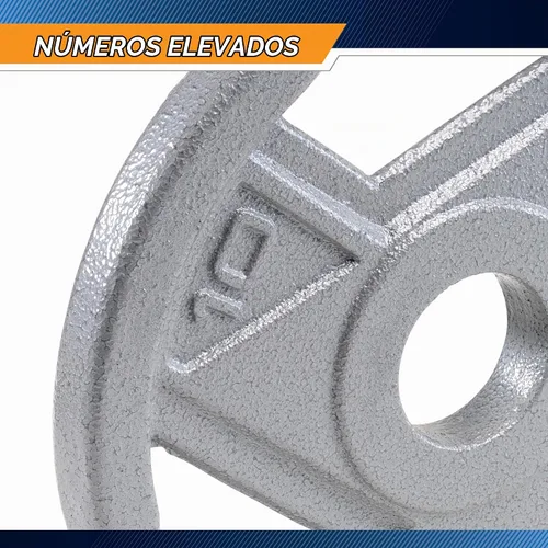 Vista 3 de Marcy Placas de agarre olímpicas clásicas de hierro fundido de 2 pulgadas para entrenamiento de fuerza y levantamiento de pesas