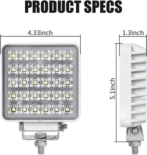 Vista 3 de Exzeit - Barra de luz LED impermeable para barco, 2 piezas 60W prueba impermeable cubierta/muelle luces marinas 4200LMS luz de inundación de 150°