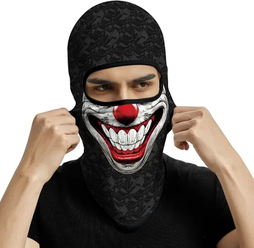 Vista 53 de Pasamontañas 3D, máscara de cara completa, resistente al viento, máscara de esquí con calavera táctica para motocicleta, ciclismo, Halloween
