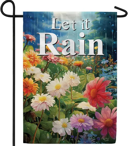 Vista 49 de A Little Rain Gnome Umbrella Garden Flag 12.5" x 18" Double Sided