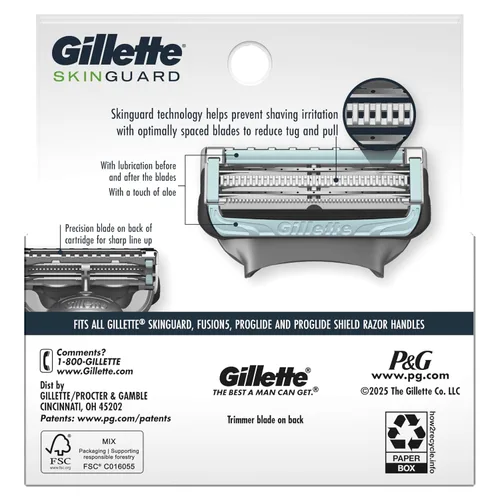Vista 10 de Gillette SkinGuard - Cuchillas de afeitar para hombre, 4 recambios de cuchillas