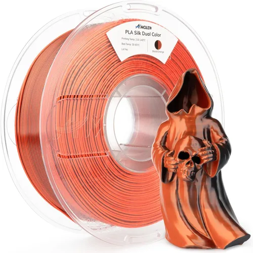 Vista 14 de AMOLEN Filamento PLA de Seda para Impresora 3D, Filamento PLA Kingfisher Rainbow Multicolor Brillante 1.75mm, Filamento de Impresión 3D PLA