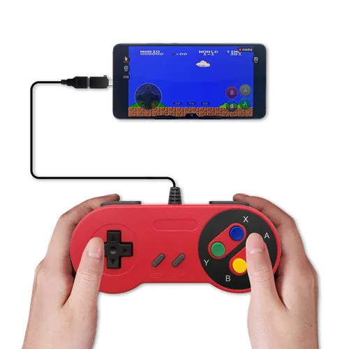 Vista 4 de COIORVIS usb Snes controller Wired Controller for Switch USB controller for PC Emulator Game Mobile Controller for NES wired Joypad Game for