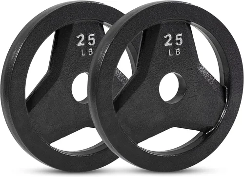 Vista 12 de JFIT Olympic 2 Inch Grip Plates and Bumper Plates for Barbell - Single Weights or Sets of 2 (Muliple Weights)