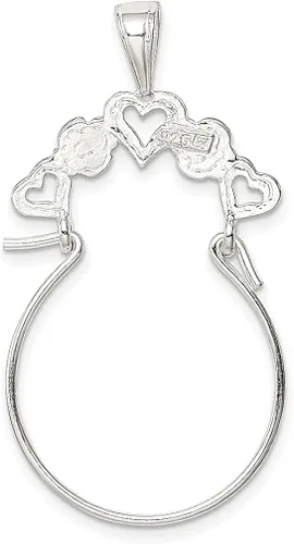Vista 4 de Collar con dije de corazón de plata de ley 925, joyería fina para mujer, regalos para ella, Plata esterlina
