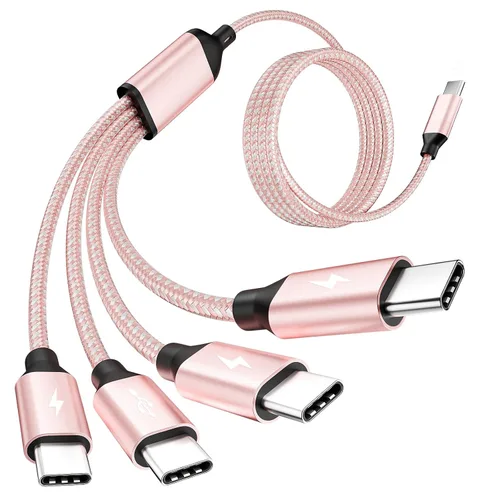 Vista 29 de MPATIBY Cable de carga múltiple del divisor del USB C, cable de carga USB A Negro+Gris