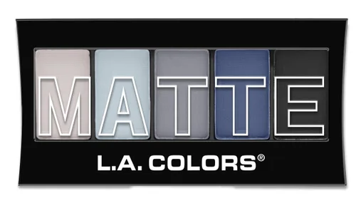 Vista 2 de L.A. COLORS Paleta de sombra de ojos mate de 5 colores, Azul Denim CEM474