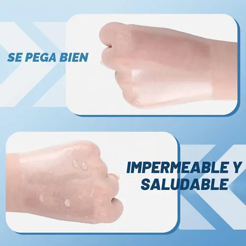 Vista 6 de BBTO Cinta adhesiva impermeable transparente para vendaje, 2 x 394 pulgadas