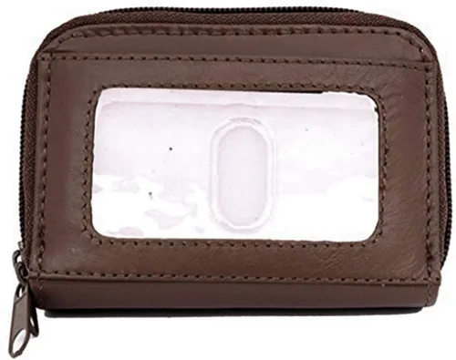 Vista 3 de SILVERFEVER Cartera para mujer con tarjetero RFID para mujer, de cuero, organizador de tarjetas de crédito