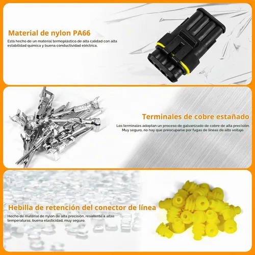 Vista 6 de ANTOM Kit de conectores automotrices de 356 piezas, 26 juegos de conectores de cable impermeables de 1/2/3/4 pines con herramienta de prensado