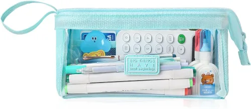 Vista 12 de iSuperb Estuche para lápices de gran capacidad, estuche organizador simple para adultos (negro)