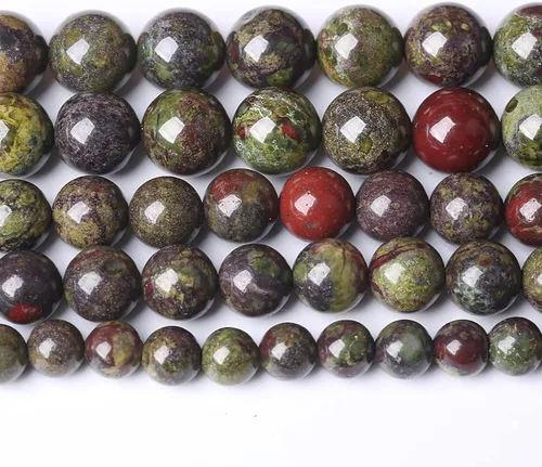 Vista 44 de 100 cuentas de piedra multicolor natural de 0.236 pulgadas (0.236 in), cuentas espaciadoras sueltas redondas para hacer pulseras, collares, aretes