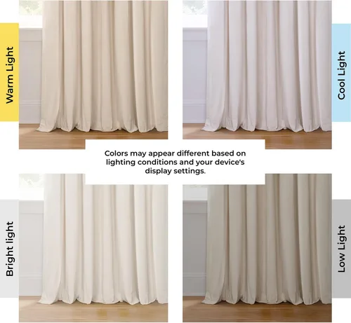 Vista 3 de HPD Half Price Drapes Cortinas Opacas Térmicas de Terciopelo Signature para Sala de Estar de 63 Pulgadas de Largo (1 Panel) con Bolsillo para Barra