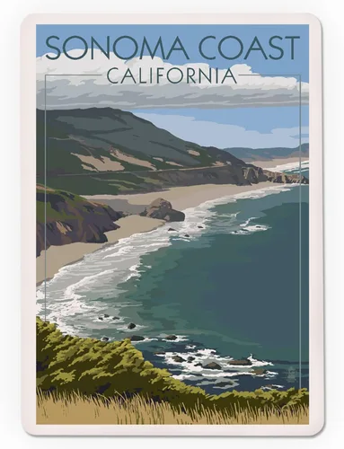 Vista 3 de Lantern Press Sonoma Coast, California, Coast Scene (52 cartas de juego, baraja de cartas de tamaño póquer con comodines)