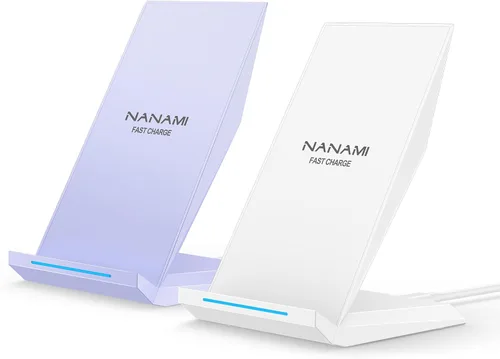 Vista 7 de Cargador inalámbrico rápido, [2 unidades] Soporte de carga inalámbrico certificado NANAMI Qi compatible con iPhone 17/17 Air/17 Pro/17 Pro