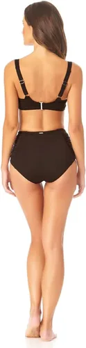 Vista 4 de Anne Cole Parte inferior de control de abdomen de cintura alta con fruncido lateral estándar para mujer