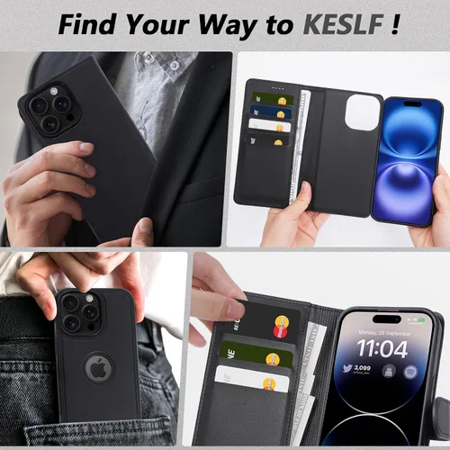 Vista 9 de Funda de piel sintética 2 en 1 para iPhone 13 PRO MAX, funda de piel sintética desmontable con soporte para tarjetas, funda extraíble con bloqueo