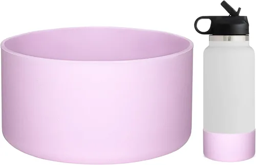 Vista 17 de WK IEASON Base protectora de silicona para botellas Hydro Flask de 12 a 24 onzas de ancho y boca estándar, funda antideslizante para accesorios de 2