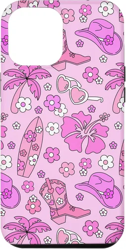Vista 25 de iPhone 16 Coastal Cowgirl Estética Rosa Cowgirl Hat Cowboy Boots Boho Case