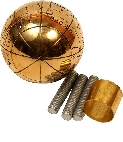 Vista 3 de Bastón de madera victoriana con mango de latón con cabeza de globo, regalo ideal unisex