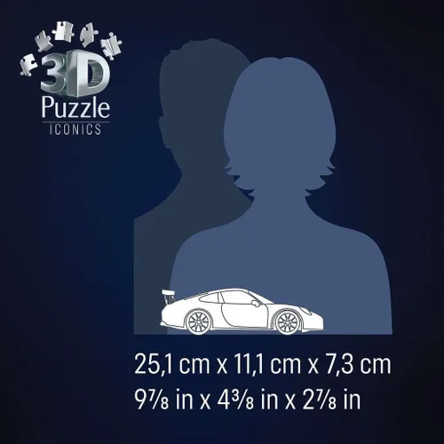 Vista 5 de Ravensburger Iconics: Porsche 3D Puzzle para niños 8+
