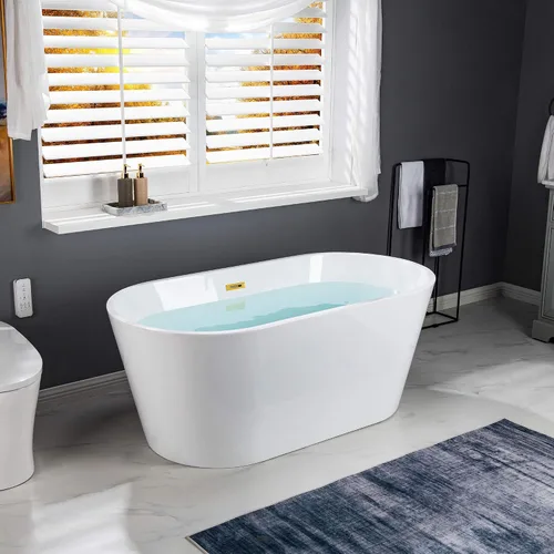 Vista 3 de WOODBRIDGE BTA1514-BG-Drain &O +F0007BGRD Bañera, oro cepillado