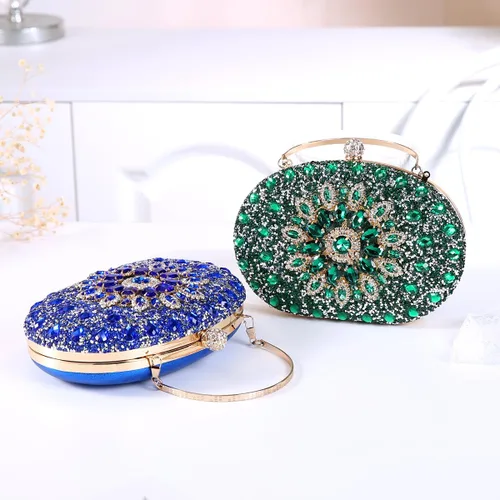 Vista 7 de Beaguful Bolsos de noche para mujer, bolsos de mano brillantes con diamantes de imitación
