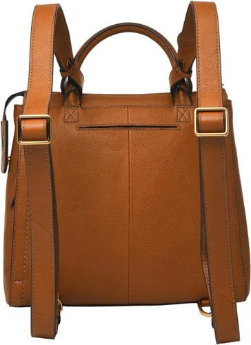 Vista 2 de Fossil Parker - Mini mochila de cuero para mujer, Saddle