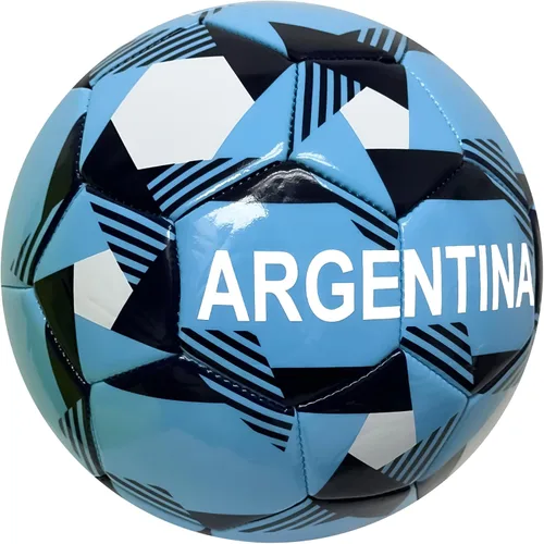 Vista 4 de Icon Sports Balón de fútbol argentino, talla 5 y 4, pelota de bandera de Argentina Copa del Mundo Selección Nacional País