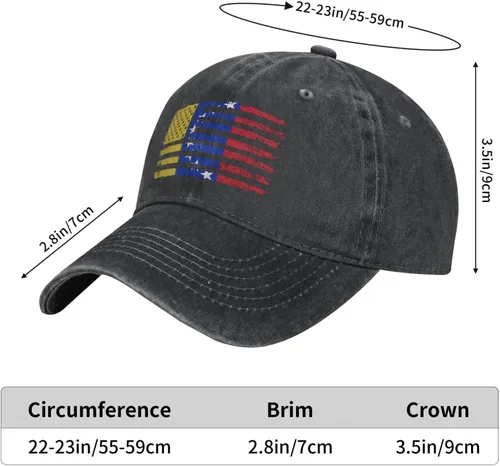 Vista 6 de Gorra de béisbol con bandera de Venezuela estadounidense