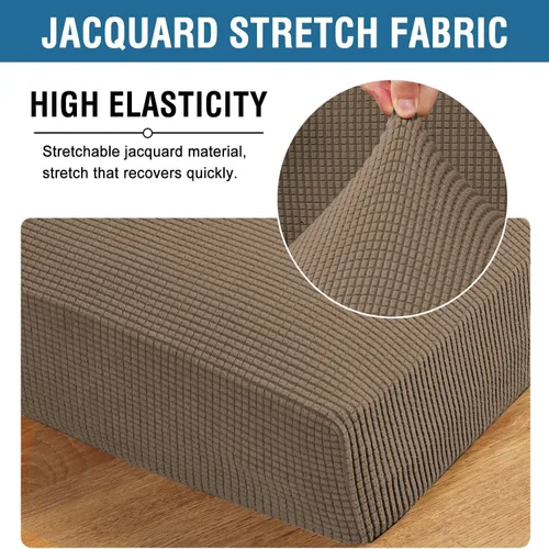 Vista 549 de H.VERSAILTEX Fundas de Cojín de Asiento Individuales Super Elásticas Fundas de Sofá Fundas de Cojín de Sofá Fundas Deslizables Juegos Tela de Sarga