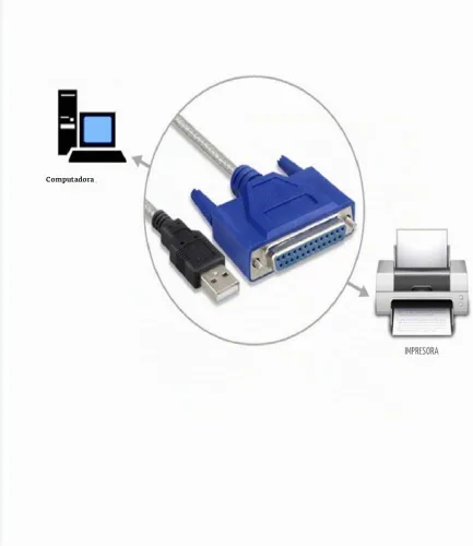 Vista 4 de WESAPPINC Adaptador de cable de impresora paralelo USB a 25PIN DB25, conector USB a hembra, convertidor IEEE 1284 para computadora portátil