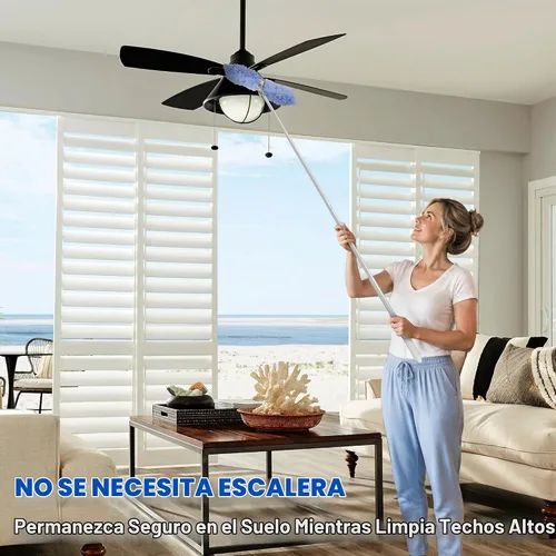 Vista 2 de Duster Mango extendido y plumero largo, compatible con Swiffer, 65.7
