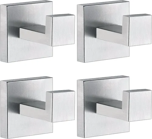 Vista 14 de Ganchos para toallas para baños, gancho de toalla de oro cepillado para cocina y baño, gancho de acero inoxidable SUS304, ganchos resistentes