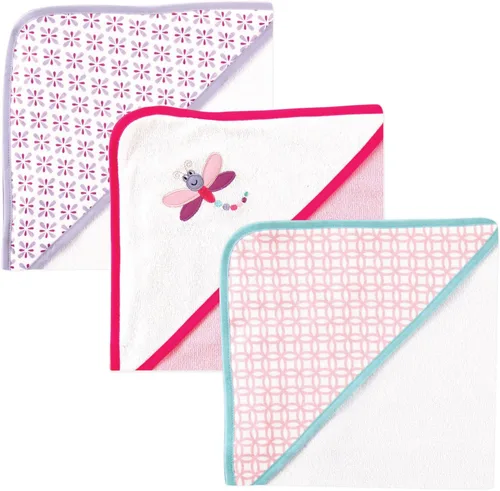 Vista 15 de Luvable Friends Toallas unisex con capucha de rizo de algodón para bebé, elefante básico, talla única