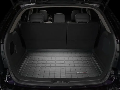 Vista 2 de WeatherTech alfombras de ajuste personalizado para caja de Ford Edge, negras