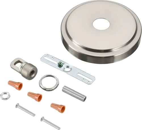 Vista 27 de Aspen Creative 21508-11 - Kit de lámpara de araña de transición y toldo con bucle para cuello, bronce aceitado, diámetro de 5-1/2 pulgadas, orificio