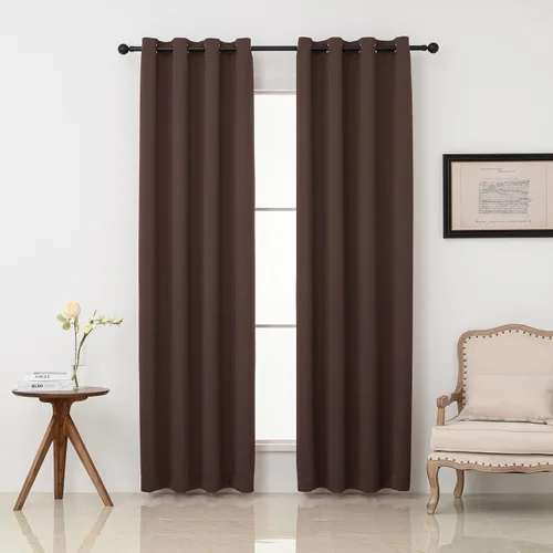 Vista 77 de Pickluc - Paneles de cortinas opacas con ojales, cortinas para bloquear la luz para el dormitorio, aisladas térmicamente, reducción de ruido