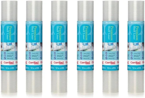 Vista 10 de Con-Tact Brand Premium Plus - Forro no adhesivo para estantes, resistente y multifuncional, 12 x 6 pies, Nova Crystal Clear, paquete de 1 rollo