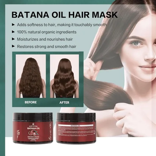 Vista 5 de Kit Completo de Crecimiento Capilar 100% Natural Crudo Orgánico de Aceite de Batana Sin Sulfatos, Sistema Anti-Caída y Reparador – Champú