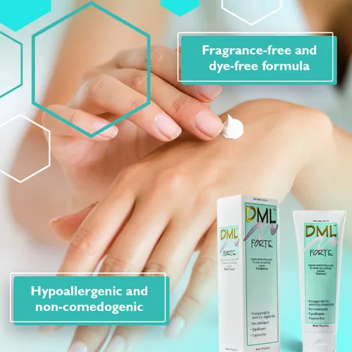 Vista 3 de DML Forte Skin Care - Hidratante de manos, cara y cuerpo súper hidratanteHidratante facial hipoalergénico para piel seca y agrietadaCrema hidratante
