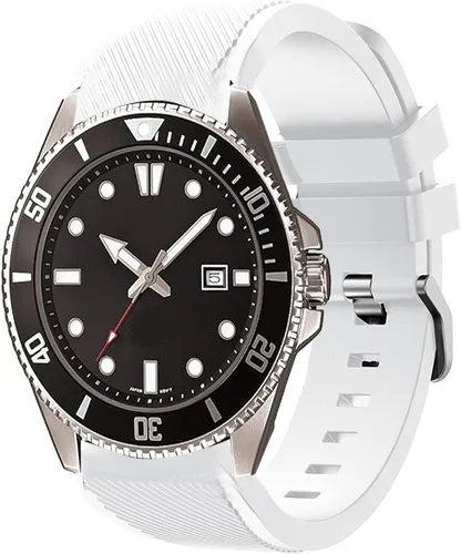 Vista 12 de Compatible con correas Casio MDV106, correa de silicona deportiva de liberación rápida de 0.866 pulgadas, correa de repuesto compatible con reloj