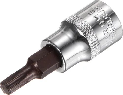 Vista 5 de uxcell Longitud del acero 180.4 ft m del zócalo S2 de la broca Torx de la impulsión de 1/2 pulgada T25