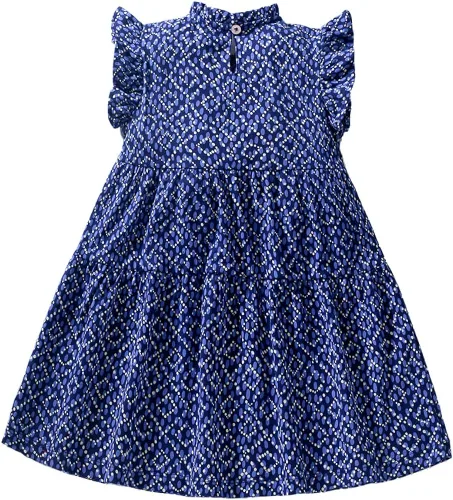 Vista 2 de LMYOVE Vestido casual de algodón para niñas pequeñas de 2 a 8 años