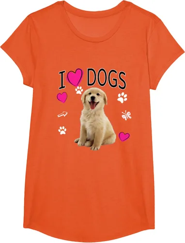 Vista 70 de Camiseta I Love Dogs - Camiseta Golden Labrador retriever, Azul Negro