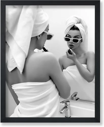 Vista 52 de Póster de arte de moda de Poster Master - Mujer en impresión de auto clásico - Arte en blanco y negro - Arte fotográfico - Arte de autos - Arte