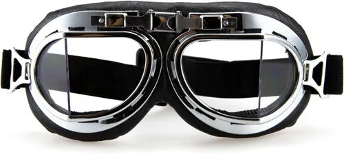 Vista 41 de CRG Sports Gafas de motocicleta estilo aviador, piloto, crucero, scooter, gafas de motocross para hombre, mujer, adulto