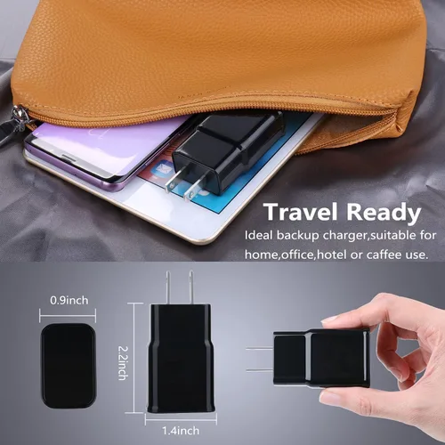 Vista 6 de Paquete de 6 cargadores USB de carga rápida, cargador de pared USB rápido para teléfono Android compatible con Samsung Galaxy S21/S20/S10/S10e/S10